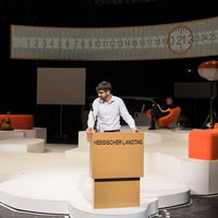 Bild von Bijan Kaffenberger im Theaterstück "Chinchilla Arschloch, waswas"